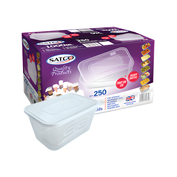 1000ml Satco Microwave Container with Lid