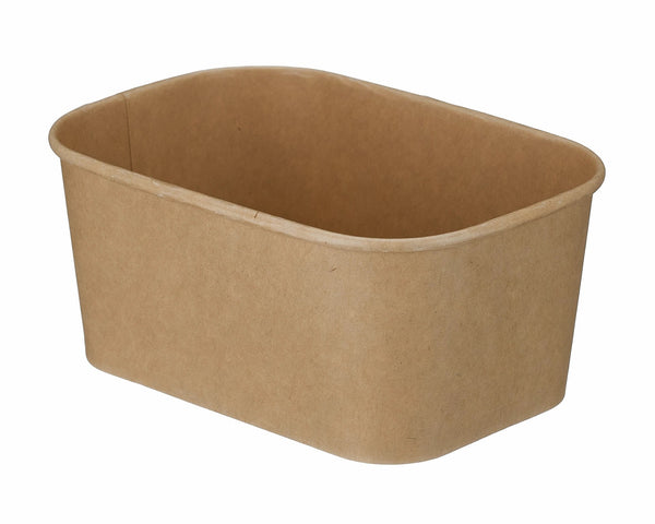 1000ml Rectangular Kraft Deli Bowl