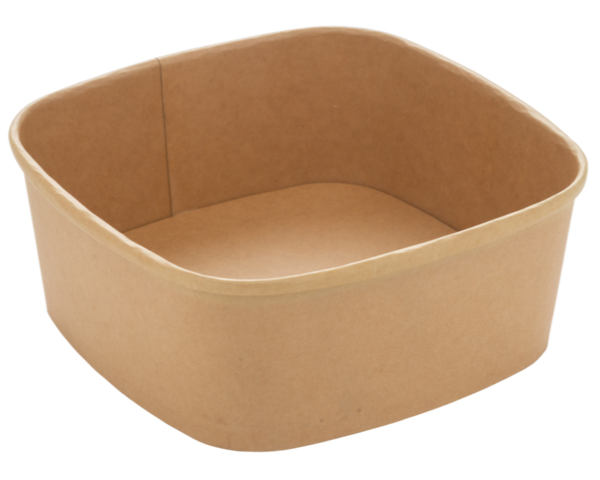 1000ml Square Kraft Deli Bowl