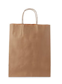 125 x Premium Ribbed Kraft Paper Bags [Medium] Twisted Handle - DW PACKAGING LTD