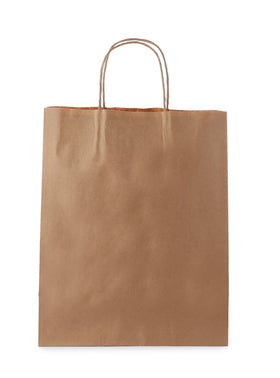 125 x Premium Ribbed Kraft Paper Bags [Medium] Twisted Handle - DW PACKAGING LTD