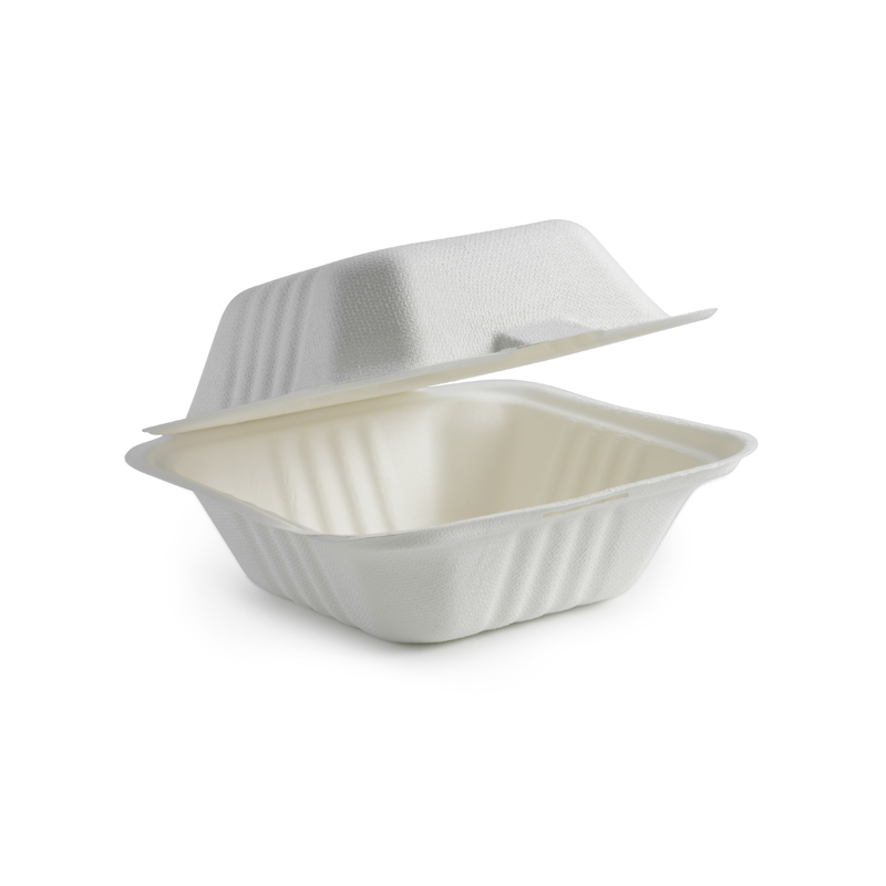 6" Bagasse Burger Box