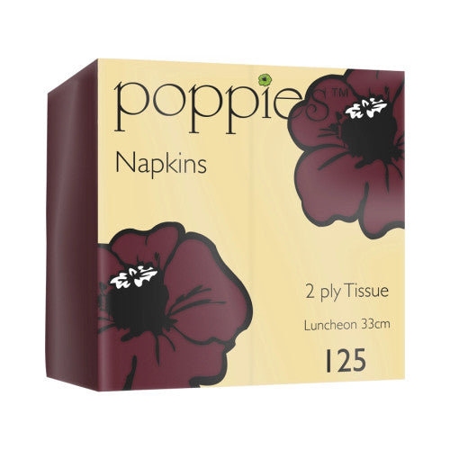 Poppies Bordeaux Napkin 33cm