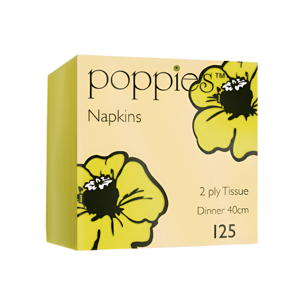Poppies Yellow Napkin 40cm