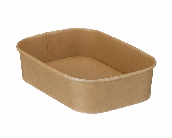 500ml Rectangular Kraft Deli Bowl