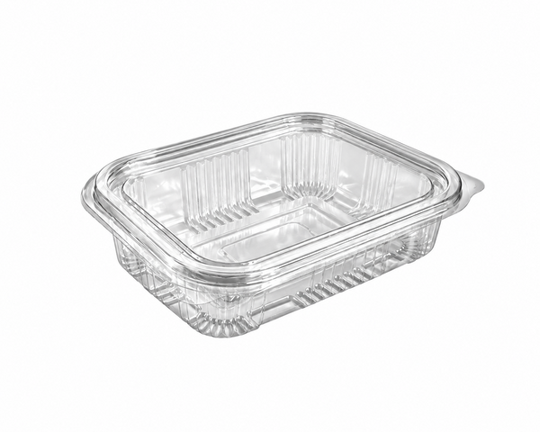600ml Hinged Plastic Container Economy