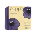 Poppies Purple Napkin 33cm
