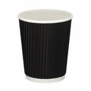 8oz Ripple Black Paper Cup