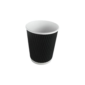 Black Ripple Paper Coffee Cup 8oz