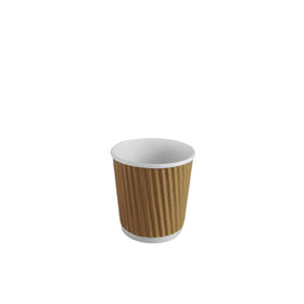 Kraft Ripple Paper Coffee Cup 4oz