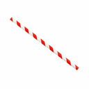 Red & White Paper Smoothie Straw [8mm]