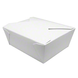 No8 Leakproof Paper Food Container White