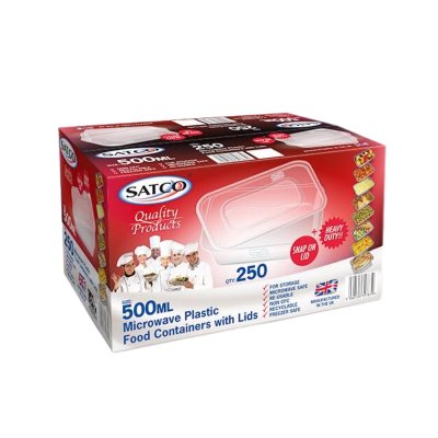 Satco Containers & Lids 500ml - DW PACKAGING LTD