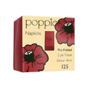 Poppies Red Folded Napkin 40cm