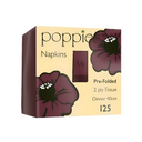 Poppies Bordeaux Folded Napkin 40cm
