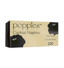 Poppies Black Napkin 24cm