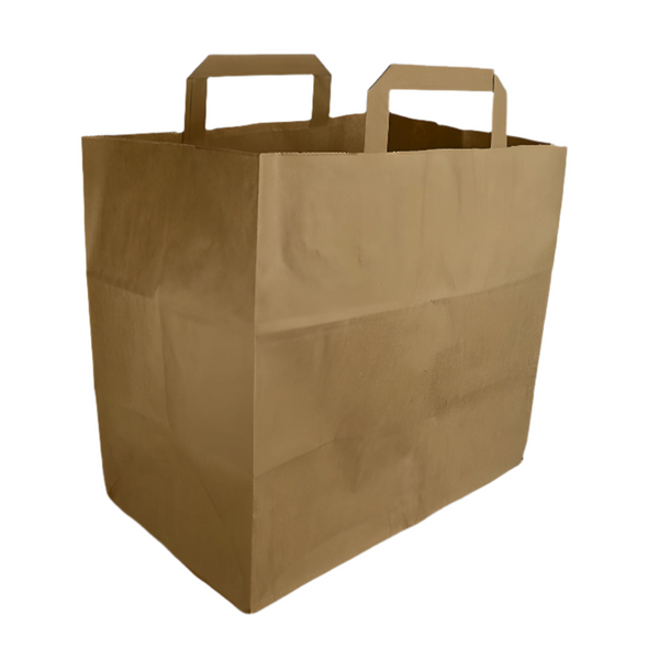 Extra Wide Brown Paper Carrier Bag
