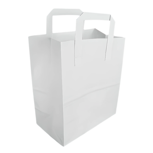 Medium White Paper Carrier Bag