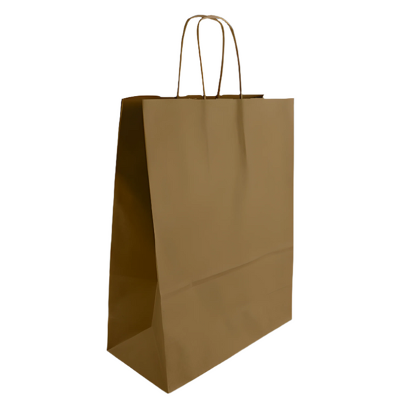 Medium Brown Twisted Handle Paper Bag