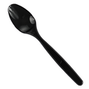 Black Plastic Spoon