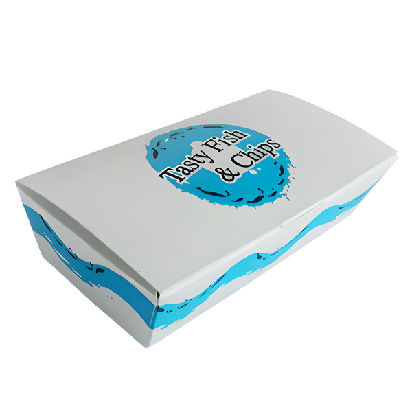 Fish & Chip Box Blue Desgin