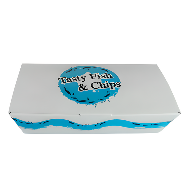 Fish & Chip Box Blue Desgin