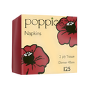 Poppies Red Napkin 40cm