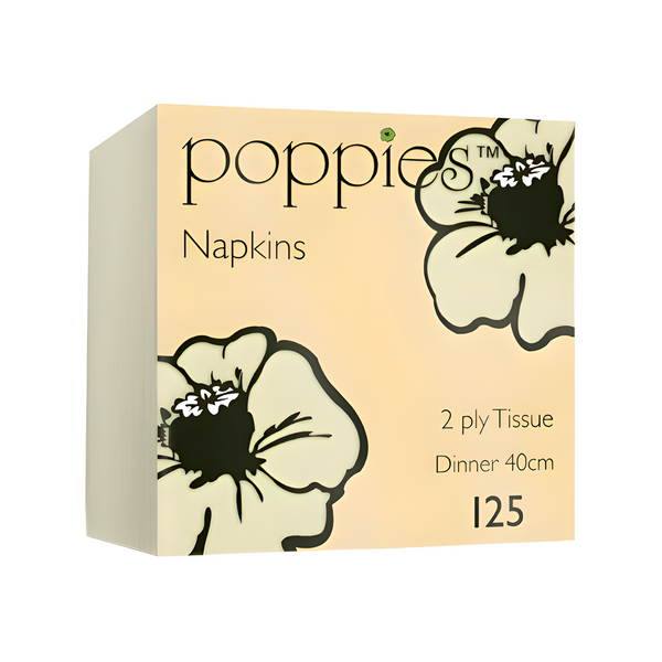 Poppies Buttermilk Napkin 40cm
