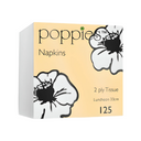 Poppies White Napkin 33cm