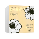 Poppies White Napkin 40cm