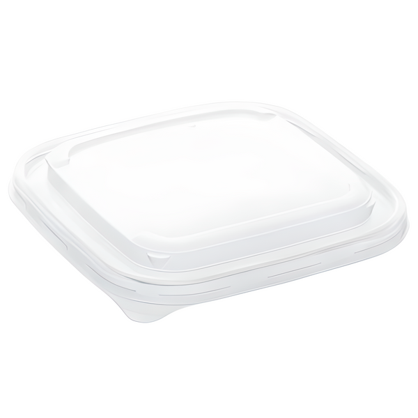 Wide Square Pulp Bowl Plastic Lid