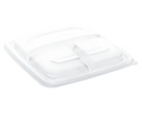 Square Pulp Bowl 3-Comp Plastic Lid