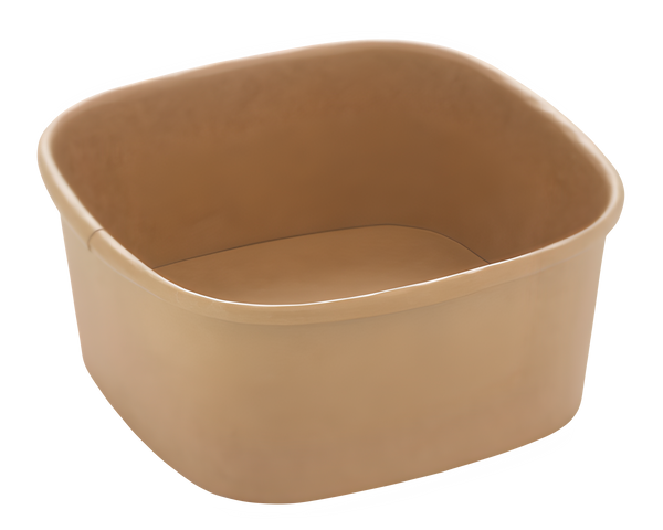 500ml Square Kraft Deli Bowl