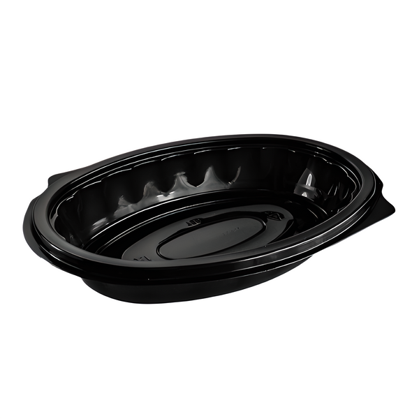 375ml Oval Microwave Container Black