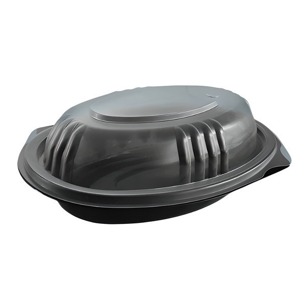 375ml Oval Microwave Container Black
