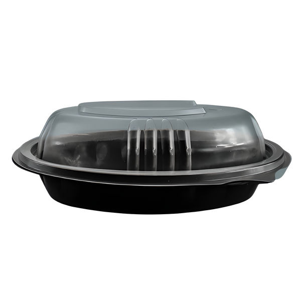 375ml Oval Microwave Container Black