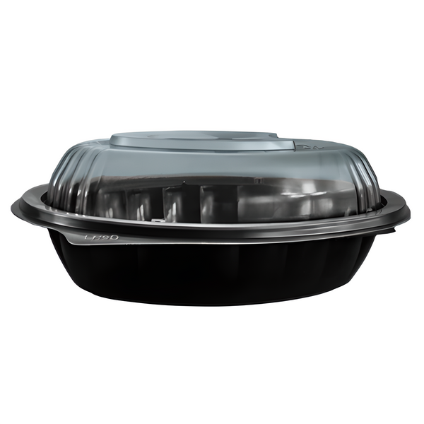 500ml Oval Microwave Container Black