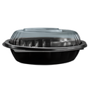 500ml Oval Microwave Container Black
