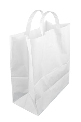 M White Paper Carrier Bag