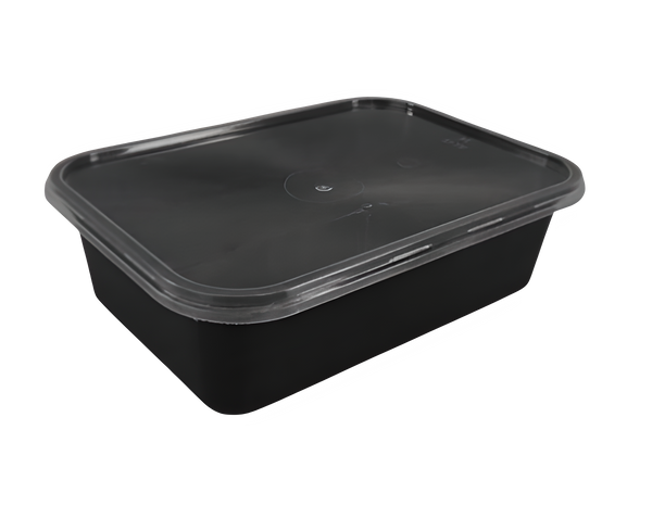 650ml Black Microwave Container